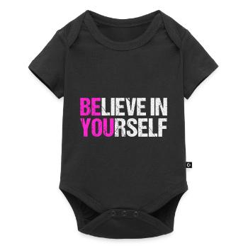 Believe in yourself - Baby Premium Kurzarmbody - Schwarz - Vorne