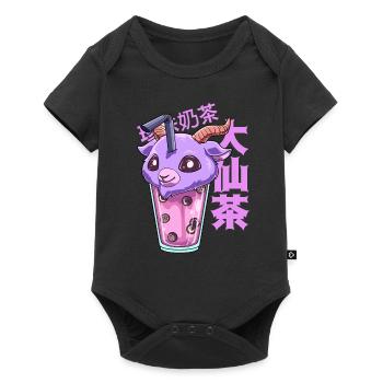 Bubble Tee Pastell Goth Baphomet - Kawaii Bubble - Baby Premium Kurzarmbody - Schwarz - Vorne