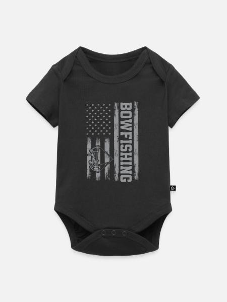 Bogenfischen Amerika - Baby Premium Kurzarmbody - Schwarz