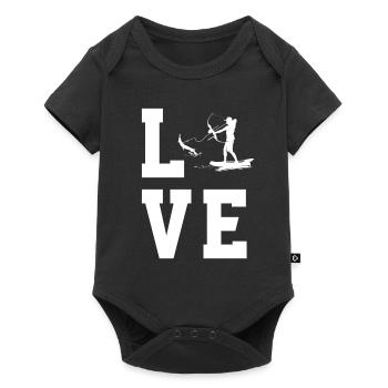 Bogenfischen - Baby Premium Kurzarmbody - Schwarz - Vorne