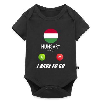 La Hongrie appelle les drapeaux lusiger slogan - Body à manches courtes Premium Bébé - noir - Devant