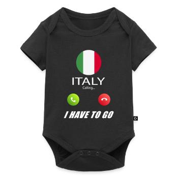 Italy calls lusiger flags slogan - Baby Premium short-sleeve bodysuit - black - Front