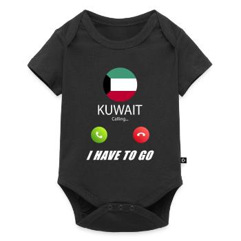 Kuwait calls lusiger flags - Baby Premium short-sleeve bodysuit - black - Front
