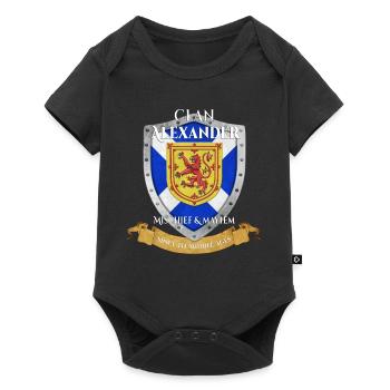 Alexander Scottish Family Clan Scotland Shield - Baby Premium short-sleeve bodysuit - black - Front