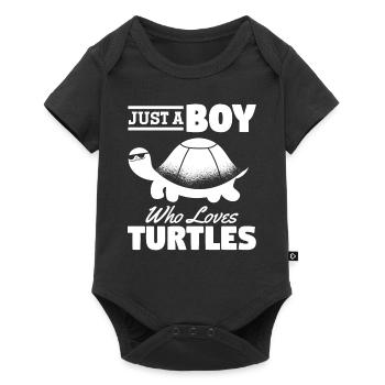 Turtle Lovers Sea Turtle - Just one - Baby Premium short-sleeve bodysuit - black - Front