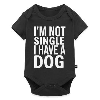 Im Not Single I Have A Dog - Baby Premium short-sleeve bodysuit - black - Front