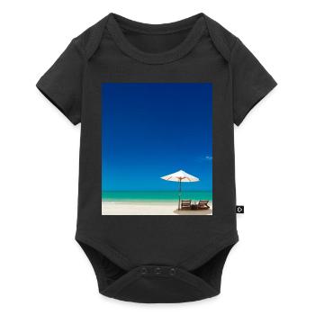 Summer Vacation On The Sandy Beach Next To Ocean - Baby Premium short-sleeve bodysuit - black - Front