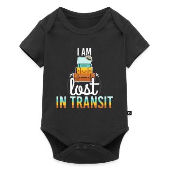 Am Lost In Transit Luggage Pun - Baby Premium short-sleeve bodysuit - black - Front