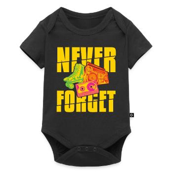 Forget Walkman Roller Blade Stereo - Baby Premium short-sleeve bodysuit - black - Front