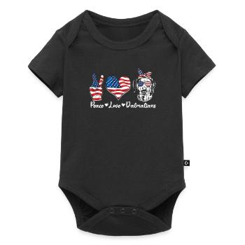 Peace Love Dalmatian - pet lover - Baby Premium short-sleeve bodysuit - black - Front