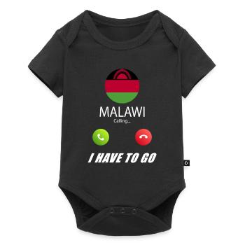 Malawi calls lusiger flags - Baby Premium short-sleeve bodysuit - black - Front