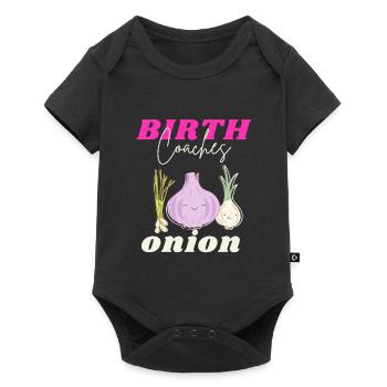 Coach de travail Coach d’accouchement Doula Union Drôles de jeux de mots - Body à manches courtes Premium Bébé - noir - Devant