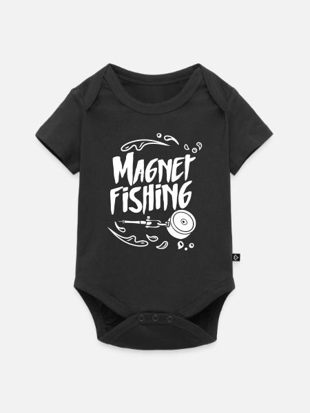 Magnetfischen Magnet Magnetfischer - Baby Premium Kurzarmbody - Schwarz
