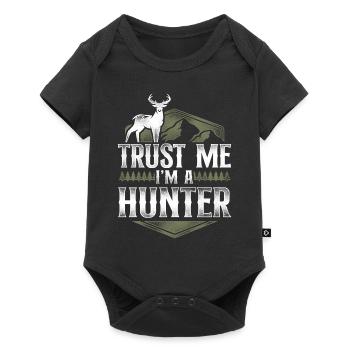 Buck Deer Hunting Hunter Vintage - Baby Premium short-sleeve bodysuit - black - Front