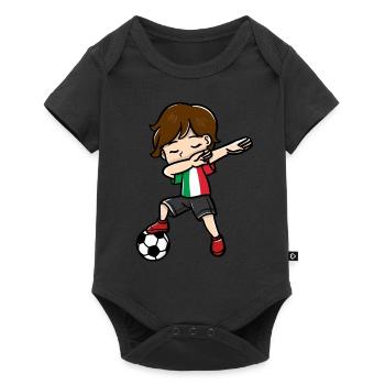 Dabbing Young Football Players Italian Flag - Baby Premium short-sleeve bodysuit - black - Front