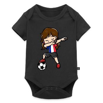 Dabbing Girls Football Players Français - Body à manches courtes Premium Bébé - noir - Devant