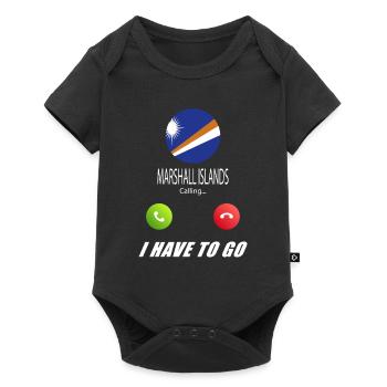 Marshall Islands calls to Lusiger flags saying - Baby Premium short-sleeve bodysuit - black - Front
