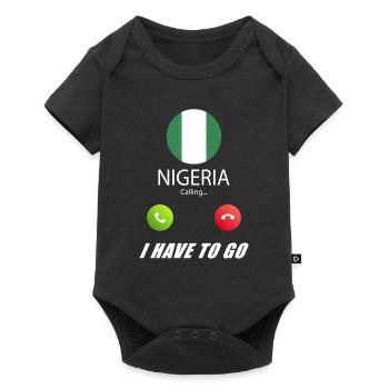 Nigeria calls lusiger flags saying - Baby Premium short-sleeve bodysuit - black - Front