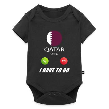 Le Qatar qualifie de slogan les drapeaux lusiger - Body à manches courtes Premium Bébé - noir - Devant