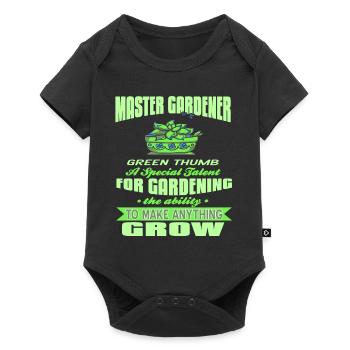 Green Thumb A Special Talent For Gardening Present - Baby Premium Kurzarmbody - Schwarz - Vorne