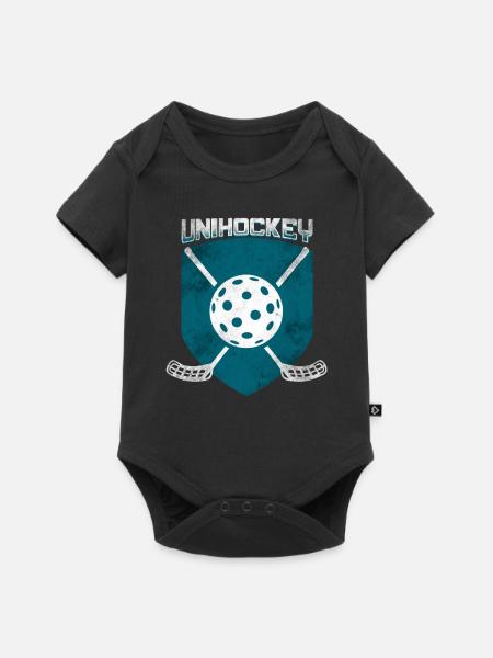Unihockey - Baby Premium Kurzarmbody - Schwarz
