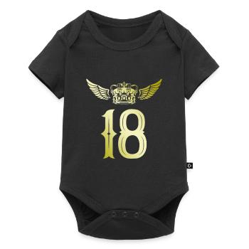 18 Couronne numérique - Body à manches courtes Premium Bébé - noir - Devant