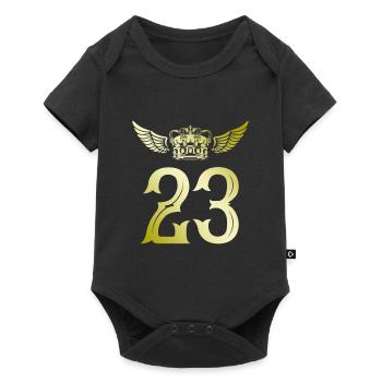 23 Couronne numérique - Body à manches courtes Premium Bébé - noir - Devant