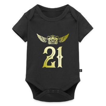 21 Couronne numérique - Body à manches courtes Premium Bébé - noir - Devant
