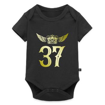 37 Couronne numérique - Body à manches courtes Premium Bébé - noir - Devant