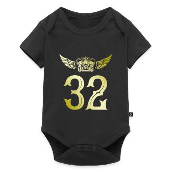 32 Number crown - Baby Premium short-sleeve bodysuit - black - Front