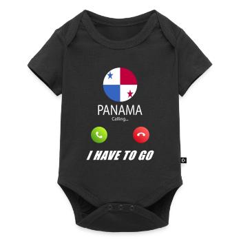 Le Panama appelle les drapeaux lusiger en disant - Body à manches courtes Premium Bébé - noir - Devant