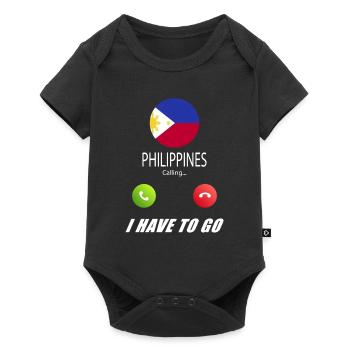 Philippines calls lusiger flags saying - Baby Premium short-sleeve bodysuit - black - Front