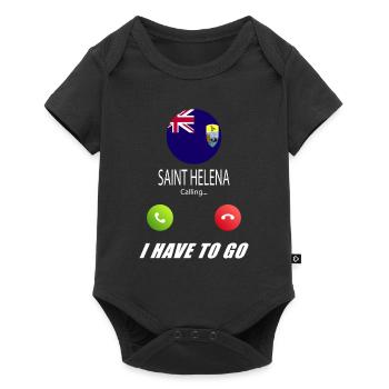 Saint Helena calls on Lusiger flags saying - Baby Premium short-sleeve bodysuit - black - Front