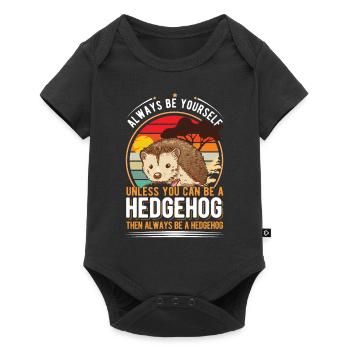 Hedgehog Cadeau Hérisson - Body à manches courtes Premium Bébé - noir - Devant