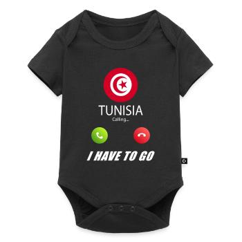 La Tunisie qualifie de slogan les drapeaux lusiger - Body à manches courtes Premium Bébé - noir - Devant