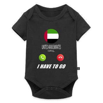 Les Émirats arabes unis appellent Lusiger - Body à manches courtes Premium Bébé - noir - Devant