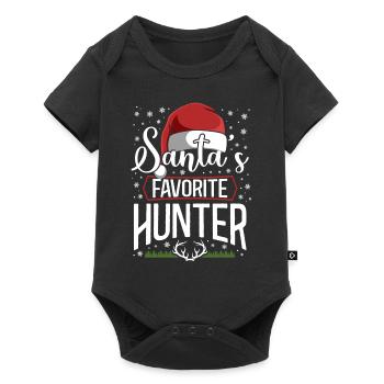 Buck Deer Hunting Hunter Christmas - Baby Premium short-sleeve bodysuit - black - Front