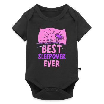 Beste Übernachtung Aller Zeiten Übernachten Party - Baby Premium Kurzarmbody - Schwarz - Vorne