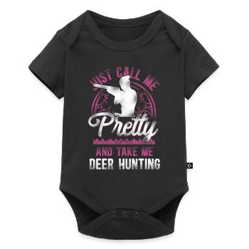 Buck Deer Chasse Hunter Girl - Body à manches courtes Premium Bébé - noir - Devant