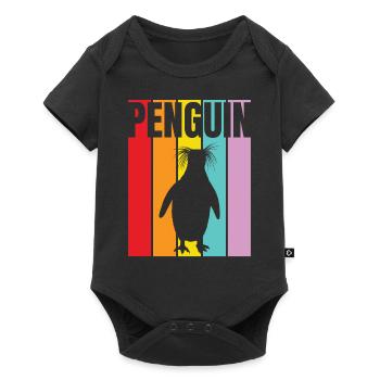 Verlorener Pinguin - Baby Premium Kurzarmbody - Schwarz - Vorne