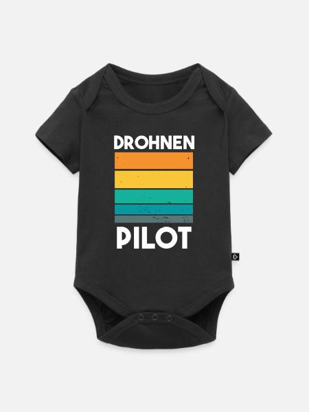 Drohnenpilot Spruch - Baby Premium Kurzarmbody - Schwarz
