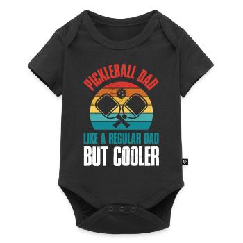 Pickleball Dad Pickleball Geschenk - Baby Premium Kurzarmbody - Schwarz - Vorne