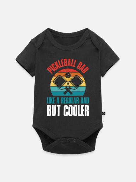 Pickleball Dad Pickleball Geschenk - Baby Premium Kurzarmbody - Schwarz