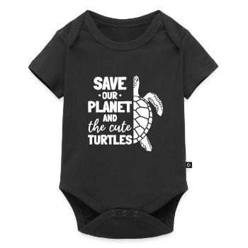 Environnement : Jour de la Terre : Sauvez notre planète et - Body à manches courtes Premium Bébé - noir - Devant