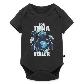 Fortune Teller Cat avec thon: Fortunateller - Body à manches courtes Premium Bébé - noir - Devant