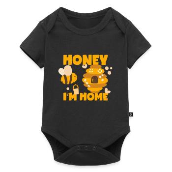 L’abeille mellifère est à la maison - Body à manches courtes Premium Bébé - noir - Devant