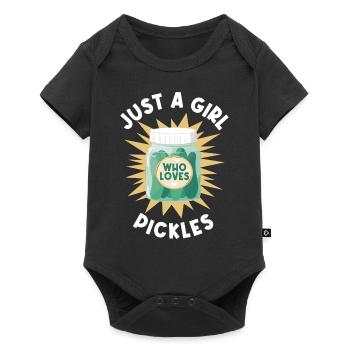 Just A Girl Who Loves Pickles Cucumber Gift - Baby Premium short-sleeve bodysuit - black - Front