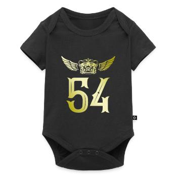 54 Couronne de numéros - Body à manches courtes Premium Bébé - noir - Devant