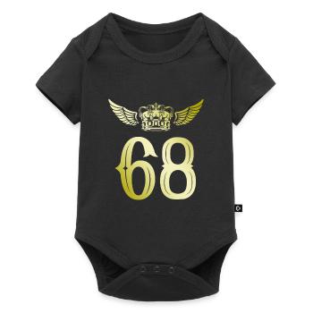 68 Couronne numérique - Body à manches courtes Premium Bébé - noir - Devant