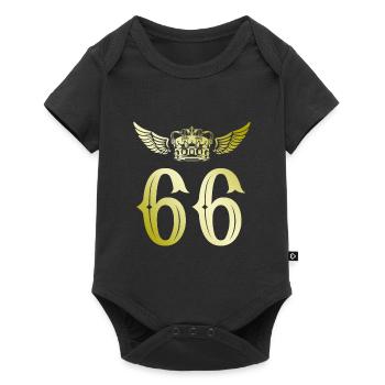 66 Number crown - Baby Premium short-sleeve bodysuit - black - Front
